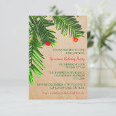 Zweigstelle Pine Tree - Weihnachtsfeier 3x5 Party  Einladung (Stehend Vorderseite)