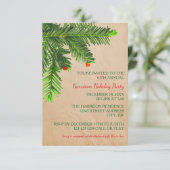 Zweigstelle Pine Tree - Weihnachtsfeier 3x5 Party Einladung (Stehend Vorderseite)