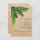 Zweigstelle Pine Tree - Weihnachtsfeier 3x5 Party  Einladung (Vorne/Hinten)