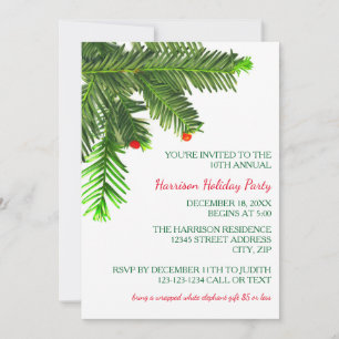 Zweigstelle Pine Tree - Weihnachtsfeier Party Einl Einladung