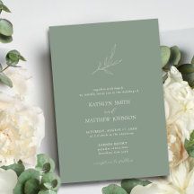 Zweigstelle "Sage Green Minimalistisch Olive Leaf"