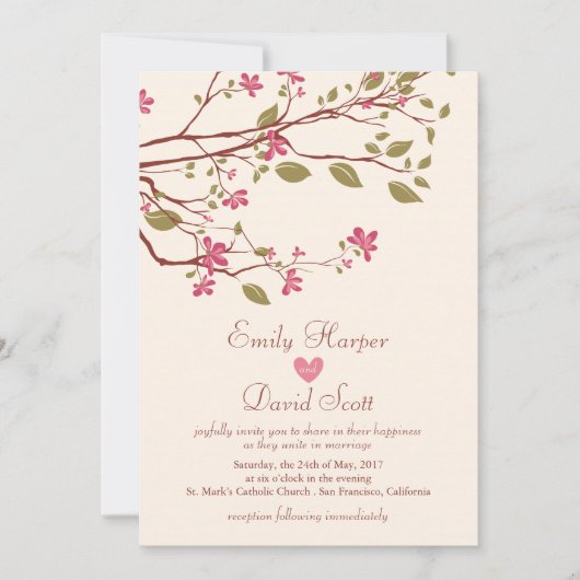 Zweigstelle Sakura/Cherry Blossom Einladung zur Ho (Vorderseite)