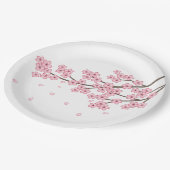 Zweigstelle Sakura Cherry Blossom Pappteller (Schrägansicht)