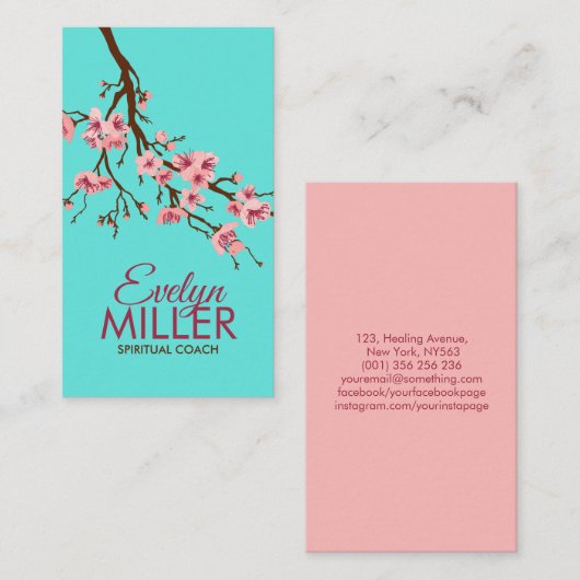 Zweigstelle Sakura - Kirschblüte Visitenkarte (Vorne/Hinten)