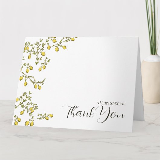 Zweigstelle Toile Lemon Dankeschön Karte (Vorderseite)
