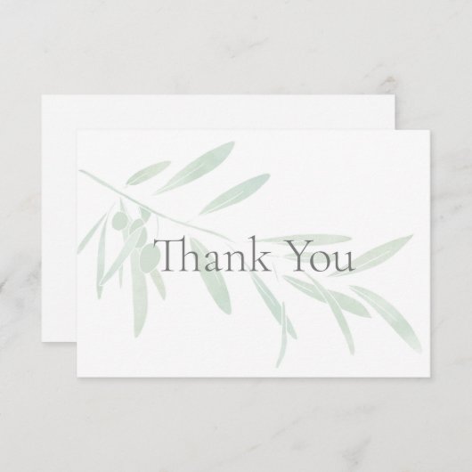 Zweigstelle Wasserfarben Dankeskarte (Vorne/Hinten)