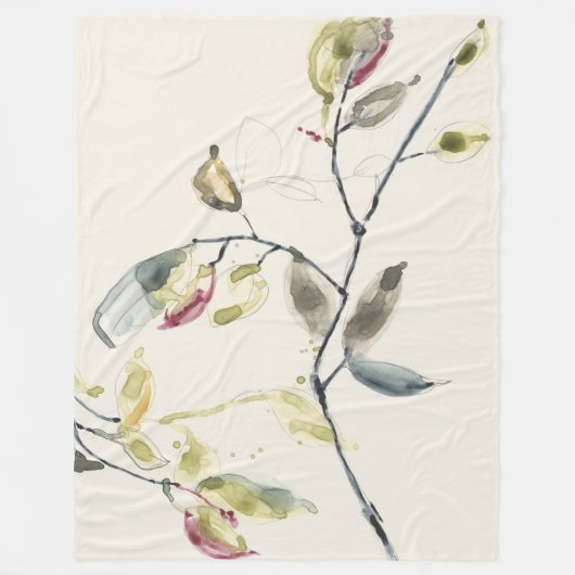 Zweigstelle Wasserfarben Fleecedecke (Vorderseite)