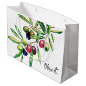 Zweigstelle Wasserfarben Große Geschenktüte (Rückseite Schrägansicht)