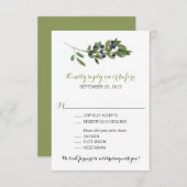 Zweigstelle Wasserfarben | HochzeitsrSVP RSVP Karte (Vorne/Hinten)