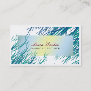 Zweigstelle Wasserfarben-Makeup-Artist-Haarsträhne Visitenkarte