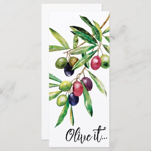 Zweigstelle Wasserfarben Menükarte (Vorne/Hinten)