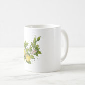 Zweigstelle Wasserfarben mit Blume - Botanisch Kaffeetasse (VorderseiteRechts)