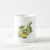 Zweigstelle Wasserfarben mit Blume - Botanisch Kaffeetasse (Mittel)