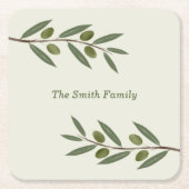 Zweigstelle Wasserfarben Rechteckiger Pappuntersetzer (Vorderseite)