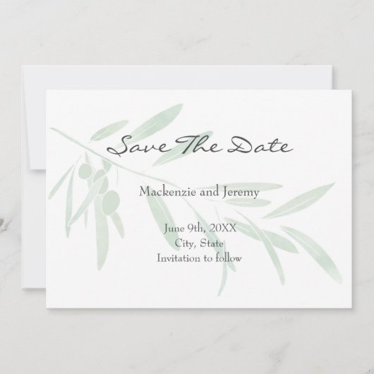 Zweigstelle Wasserfarben Save The Date (Vorderseite)