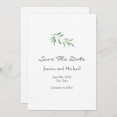 Zweigstelle Wasserfarben Save The Date (Vorne/Hinten)