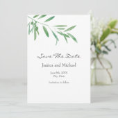 Zweigstelle Wasserfarben Save the Date (Stehend Vorderseite)