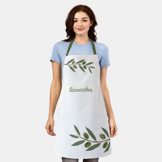 Zweigstelle Wasserfarben Schürze (Getragen)