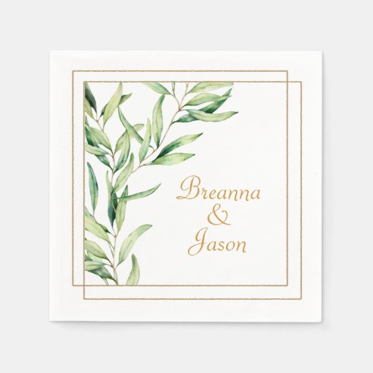 Zweigstelle Wasserfarben Serviette (Vorderseite)