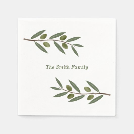 Zweigstelle Wasserfarben Serviette (Vorderseite)