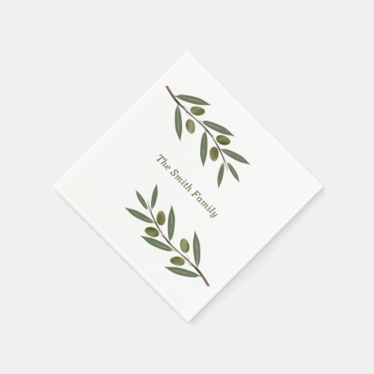 Zweigstelle Wasserfarben Serviette (Ecke)