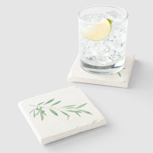 Zweigstelle Wasserfarben Steinuntersetzer (Seitenansicht)