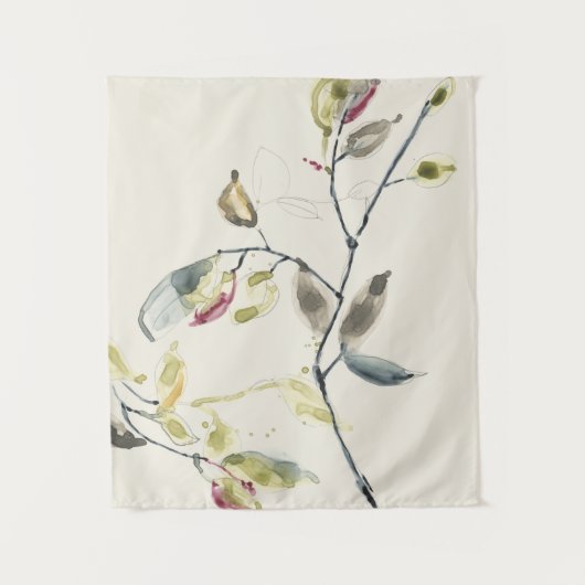 Zweigstelle Wasserfarben Wandteppich (Vorderseite)