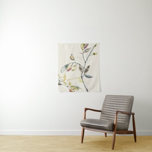 Zweigstelle Wasserfarben Wandteppich (Beispiel)