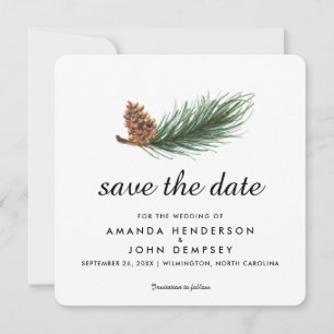 Zweigstelle Wasserfarben Winter Save the Date