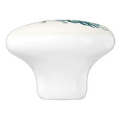 Zweigstelle Wasserfarbenblauer Jay-Pine Keramikknauf (Seitenansicht)