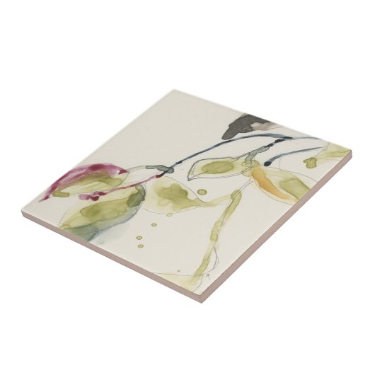 Zweigstelle Wasserfarbenleaf Triptych Fliese (Seite)