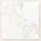 Zweigstelle Wasserfarbenleaf Triptych Glasuntersetzer (Rückseite)