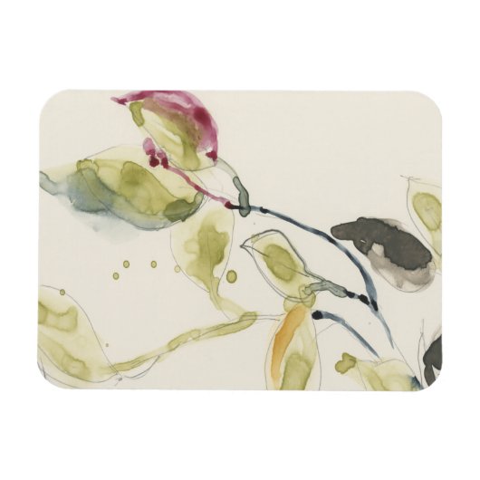 Zweigstelle Wasserfarbenleaf Triptych Magnet (Horizontal)