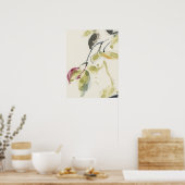 Zweigstelle Wasserfarbenleaf Triptych Poster (Küche)