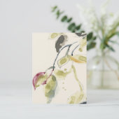 Zweigstelle Wasserfarbenleaf Triptych Postkarte (Stehend Vorderseite)