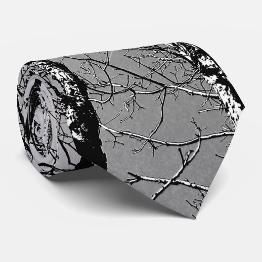 Zweigstellen 3 (B&W) Krawatte (Gerollt)