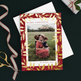 Zweigstellen für Gold Foil 3 Foto Weihnachten Folien Feiertagskarte