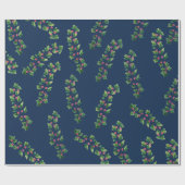 Zweigstellen in Blau und Grün Berry Geschenkpapier (Flach)