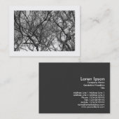 Zweigstellen von Magnolia Tree B&W (besetzt) Visitenkarte (Vorne/Hinten)