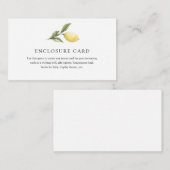 Zweigstellenkarte Lemon Begleitkarte (Vorne/Hinten)