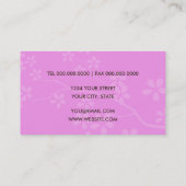 Zweigstellenkarte "Pink Cherry Blossom" Visitenkarte (Rückseite)