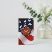 Zweigzeichen der Feldartillerie Visitenkarte (Stehend Vorderseite)