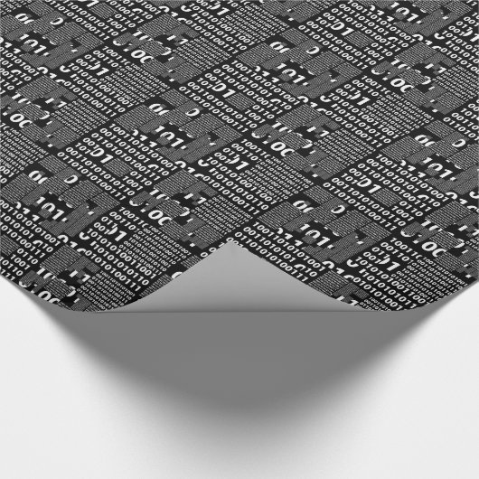 Zweiheit in Schwarzem u. im Weiß Geschenkpapier (Ecke)