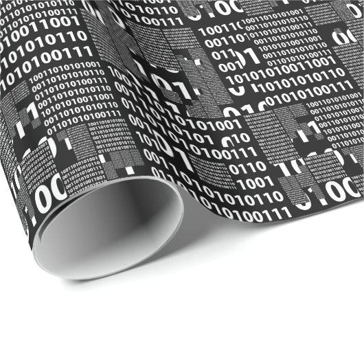 Zweiheit in Schwarzem u. im Weiß Geschenkpapier (Rolleneckpunkt)