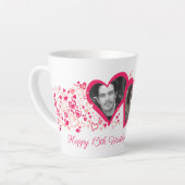 Zweiherziges Foto zum Hochzeitstag Milchtasse (Linke Ecke)