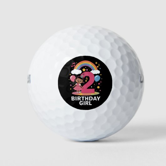 Zweijährige Geburtstagskarte Niedlich 2. Geburtsta Golfball (Vorderseite)