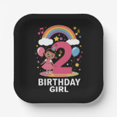 Zweijährige Geburtstagskarte Niedlich 2. Geburtsta Pappteller (Vorderseite)