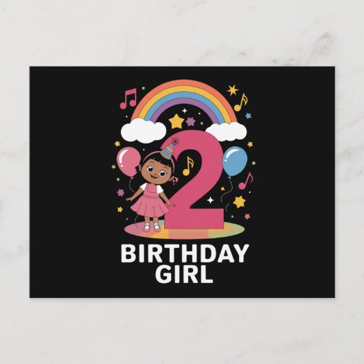 Zweijährige Geburtstagskarte Niedlich 2. Geburtsta Postkarte (Vorderseite)