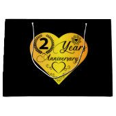 zweijähriges Jubiläum Große Geschenktüte (Vorderseite)