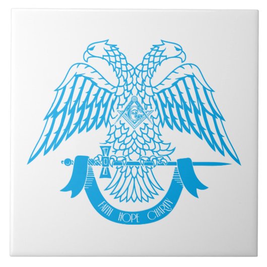 Zweikopfadler als asonisches Symbol Fliese (Vorderseite)